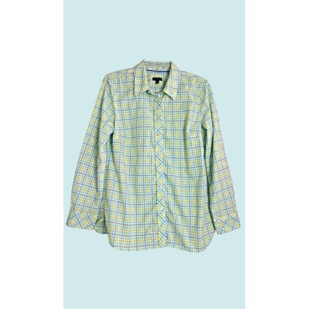 Talbots Women's Button Up Shirt Size Medium Long Sleeve Collared Multicolor